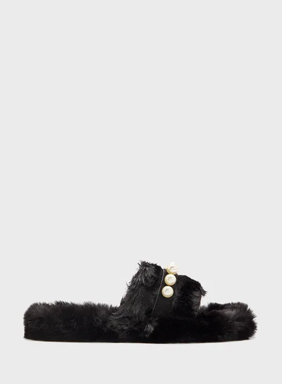 Ginger Bedroom Slipper With Pearl