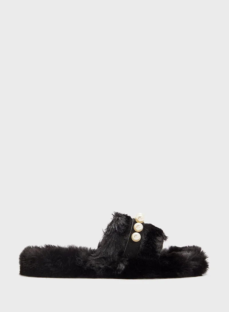 Ginger Bedroom Slipper With Pearl