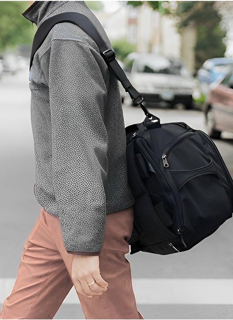 Generic - Large Travel Backpack Carry On Hiking Waterproof Outdoor Sports Rucksack Casual Daypack Travel Essentials LargeCapacity Oxford Cloth Crossbody for Women Men （Black） - Image 1