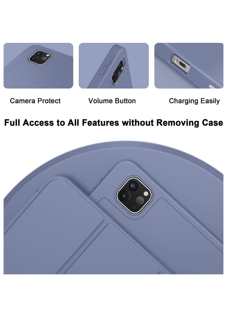 مجيد جراب iPad 11 Pro 2022 (الجيل الرابع) 2021 (الجيل الثالث) 2020 (الجيل الثاني) مع حامل قلم، جراب iPad ذكي، يدعم Touch ID وخاصية التشغيل/الإيقاف التلقائي، (لون الخزامى) - Image 4