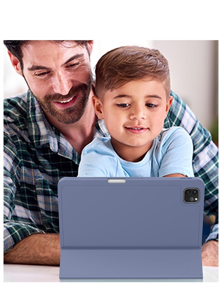 مجيد جراب iPad 11 Pro 2022 (الجيل الرابع) 2021 (الجيل الثالث) 2020 (الجيل الثاني) مع حامل قلم، جراب iPad ذكي، يدعم Touch ID وخاصية التشغيل/الإيقاف التلقائي، (لون الخزامى) - Image 3