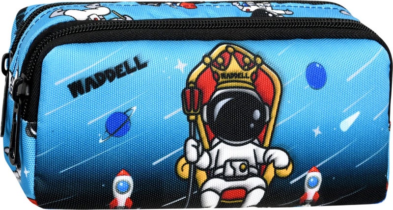 Niss Store Waddell Licensed Blue Astronaut Patterned 2 Pocket Pencil Case - Image 2