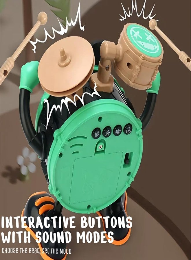 Elecart Baby Dancing Drum Instrument -Music Robot Toy with Lights, Dance & Sound | Interactive Musical Drum Toy for Kids & Toddlers | Safe BPA-Free Educational Baby Toy |Gift for Kids - Image 3