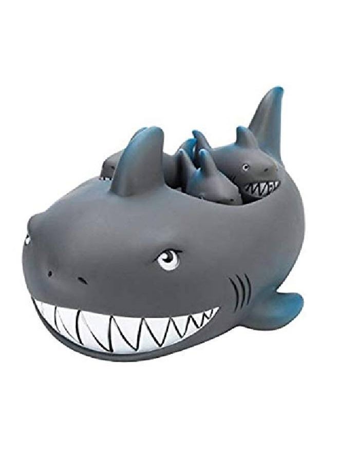 Playmaker Toys Rubber Shark Family Bathtub Pals Floating Bath Tub Toy  - Image 1