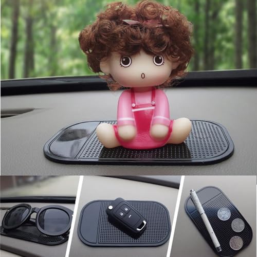 Bysameyee Car Dashboard Sticky Pad, 5-Pack Anti-Slip Dash Mat Upgraded Bigger and Thicker, Non-Slide Phone Mat for Radar Detector, Keys, Glasses, GPS, Coins, Vehicle Ornament - Image 2