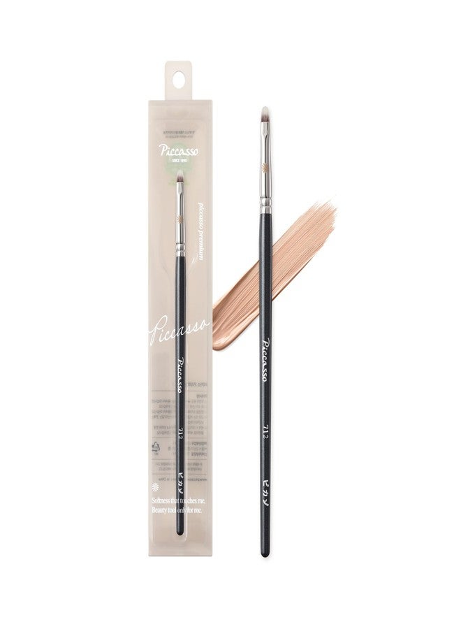 Piccasso 712 Concealer Brush – Precision Brush for Spot Coverage, Under Eye Concealer, and Lip Line Detailing, Ideal for Cream and Liquid Concealers, Korean Face Makeup Tool - Image 1