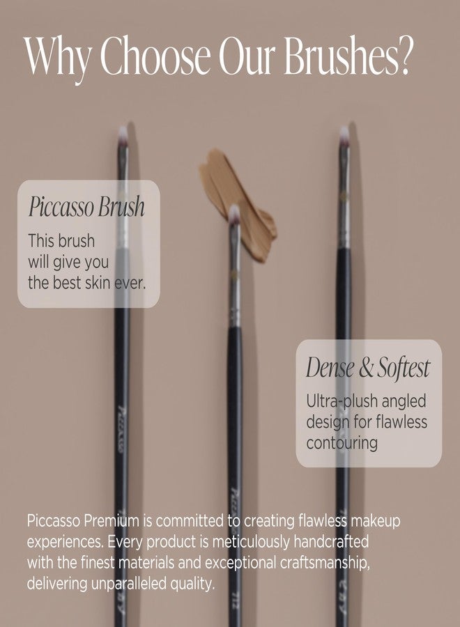 Piccasso 712 Concealer Brush – Precision Brush for Spot Coverage, Under Eye Concealer, and Lip Line Detailing, Ideal for Cream and Liquid Concealers, Korean Face Makeup Tool - Image 4
