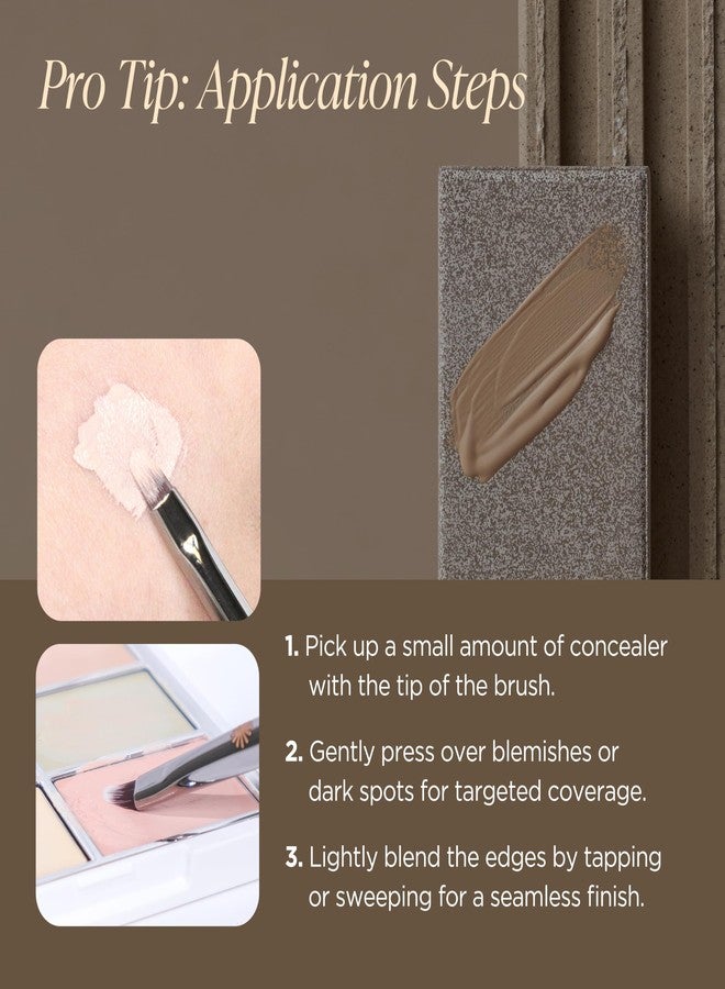 Piccasso 712 Concealer Brush – Precision Brush for Spot Coverage, Under Eye Concealer, and Lip Line Detailing, Ideal for Cream and Liquid Concealers, Korean Face Makeup Tool - Image 3