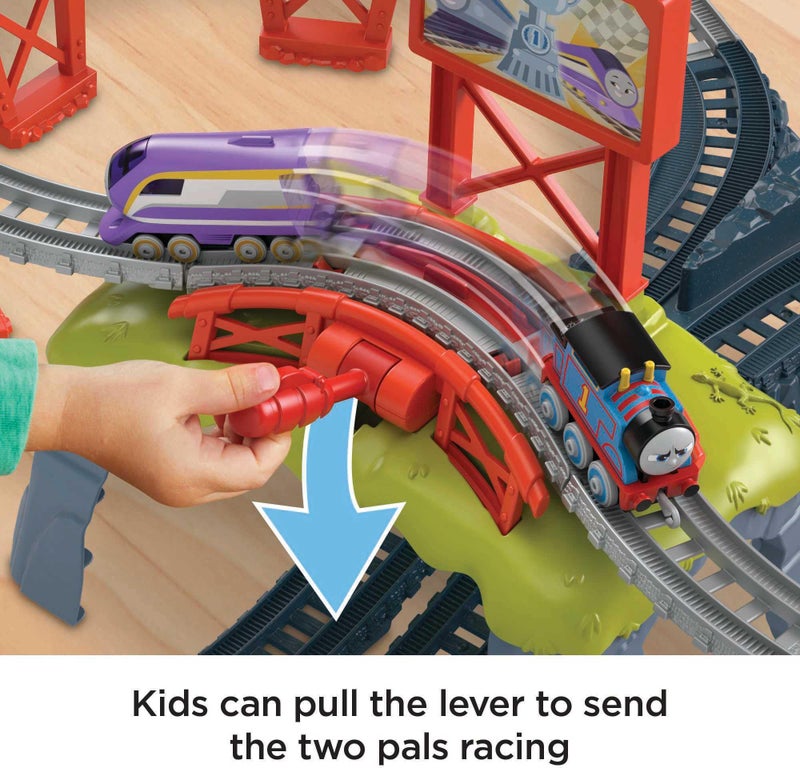 Thomas & Friends Diecast Toy Train Set Race for the Sodor Cup Track Playset with Thomas & Kana Engines for Pretend Play Kids Ages 3+ Years - Image 4