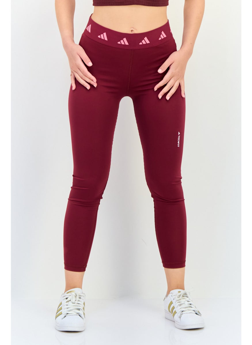 Adidas Women Sportswear Fit Training Legging, Maroon  - Image 1