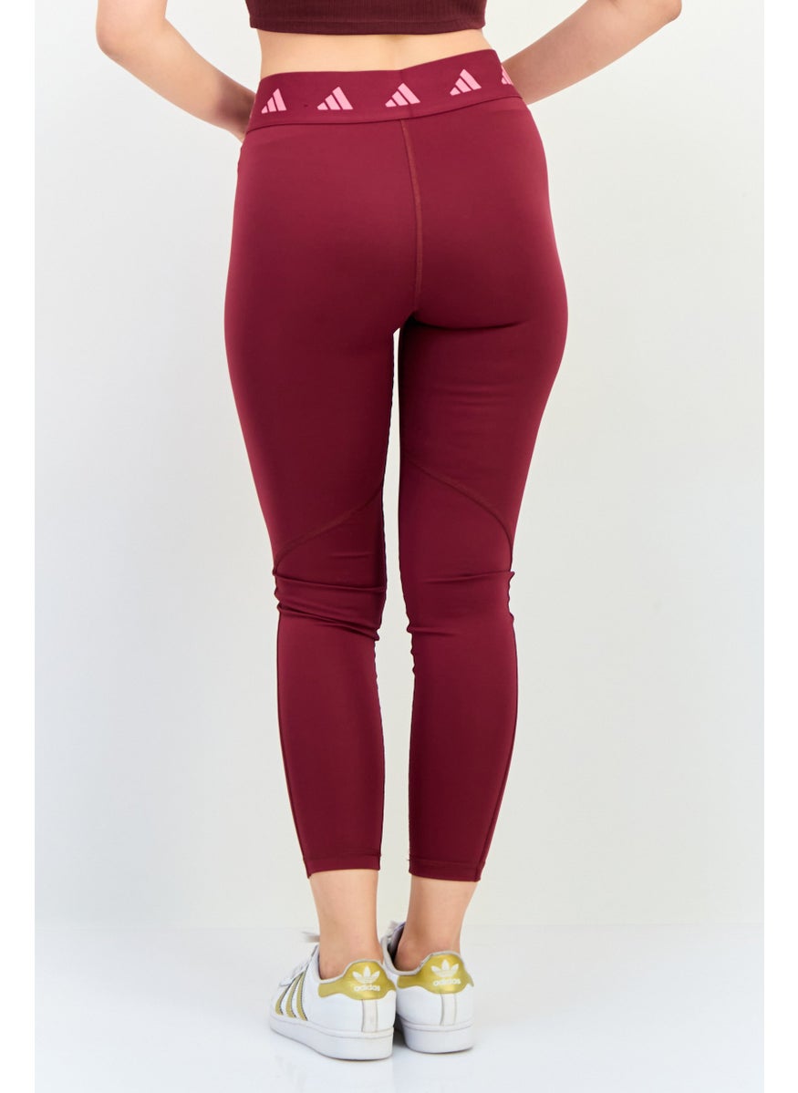Adidas Women Sportswear Fit Training Legging, Maroon  - Image 3