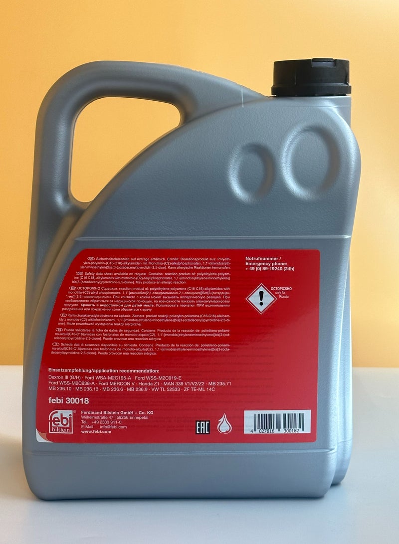 FEBI BILSTEIN TRANSMISSION OIL DB ATF DEXIII 5L - Image 2