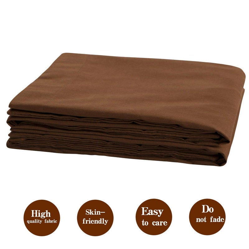 إن تي باي NTBay Queen Pillow Shams - 2 Pack Microfiber 20x30 Coverts - Super Super and Dozy Growner Resistant 20x30 Indcses Brown Brown  - Image 2