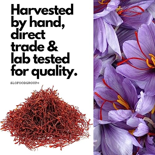 Slofoodgroup Persian Saffron Spice from Afghanistan by Slofoodgroup Premium Quality Saffron Threads All Red Saffron filaments for cooking tea Baking and More Grade 1 Quality 1 Gram - Image 5