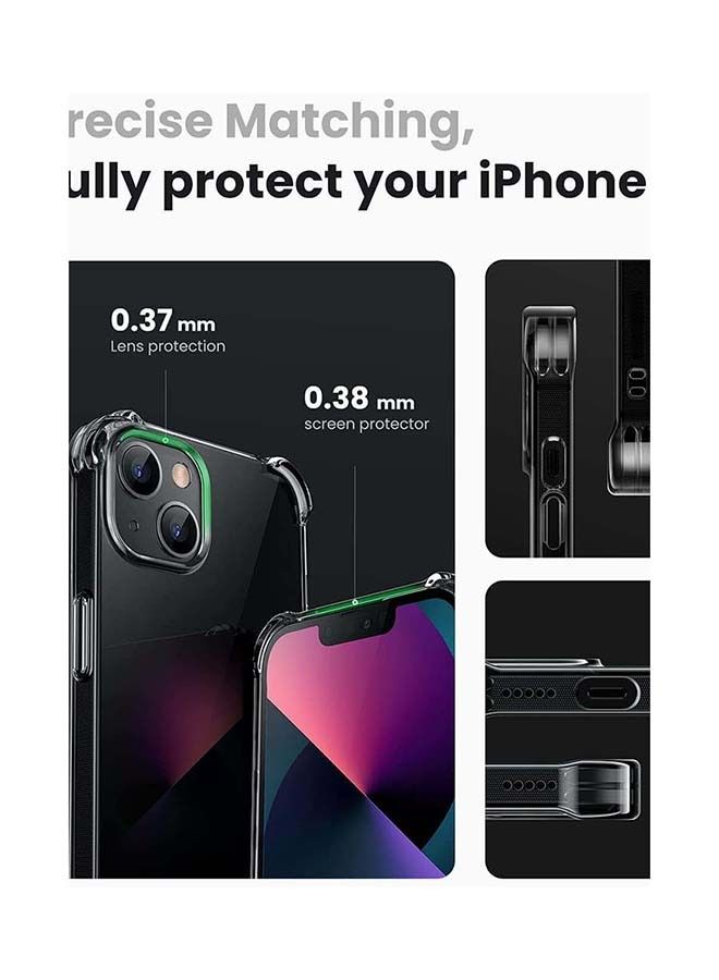 جراب خلفي شفاف متوافق مع iPhone 13 غطاء شفاف TPU واقي من 4 زوايا ومصد للصدمات ناعم ومقاوم للخدش ومضاد للسقوط نحيف رفيع 6.1 بوصة - Image 3