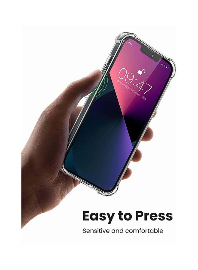 جراب خلفي شفاف متوافق مع iPhone 13 غطاء شفاف TPU واقي من 4 زوايا ومصد للصدمات ناعم ومقاوم للخدش ومضاد للسقوط نحيف رفيع 6.1 بوصة - Image 2