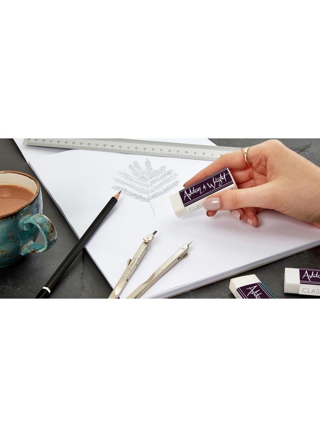 ممحاة كلاسيكية - مطاط بلاستيكي خالٍ من اللاتكس - [عبوة من 6 قطع] - عبوة من 5 قطع باستيل + 1 بيضاء - Image 5