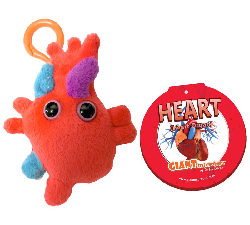 GIANT MICROBES Heart Organ Plush Keychain, Cardiology Gifts, Recovery Surgery Gift, Heart Attack Survivor Gifts, Bag Charms, Cardiac Nurse, Science Keychain, Cardiac Surgery - Image 1