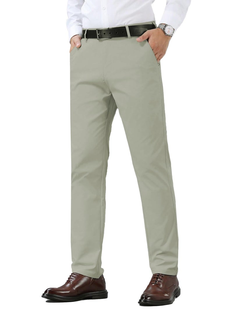 TAGDO® Men's Cotton Casual Trouser |Trousers for Man |Formal Pant for Man |Cotton Pants for Men (Trouser-2042-Silver-32) - Image 1