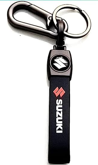 Mistazzo Suzuki Leather Strap Keychain Metal Hook Keyring Compatible With Swift Dzire, Ciaz, Breeza, Grand Vitara, Ertiga, WagonR For Car Boys Girls Men Women - Image 2