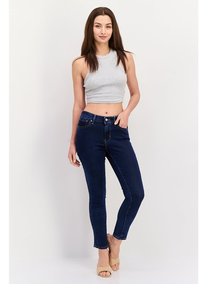 Levi's Women Skinny Fit Solid Strechable Denim , Navy  - Image 4