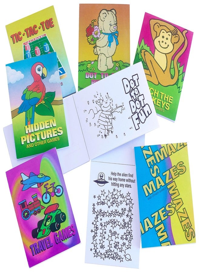 Playbees Mini Game Books for Kids - 24 Pack - Assorted Educational Brain Games Booklets - Spark Learning and Entertainment Perfect for On The Go Fun Kids 3 4 5 6 7 8 - Image 1