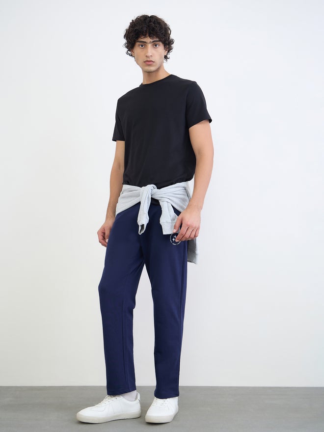 Styli Men Relaxed Fit Cotton Blend Joggers with Side Pocket - Image 1