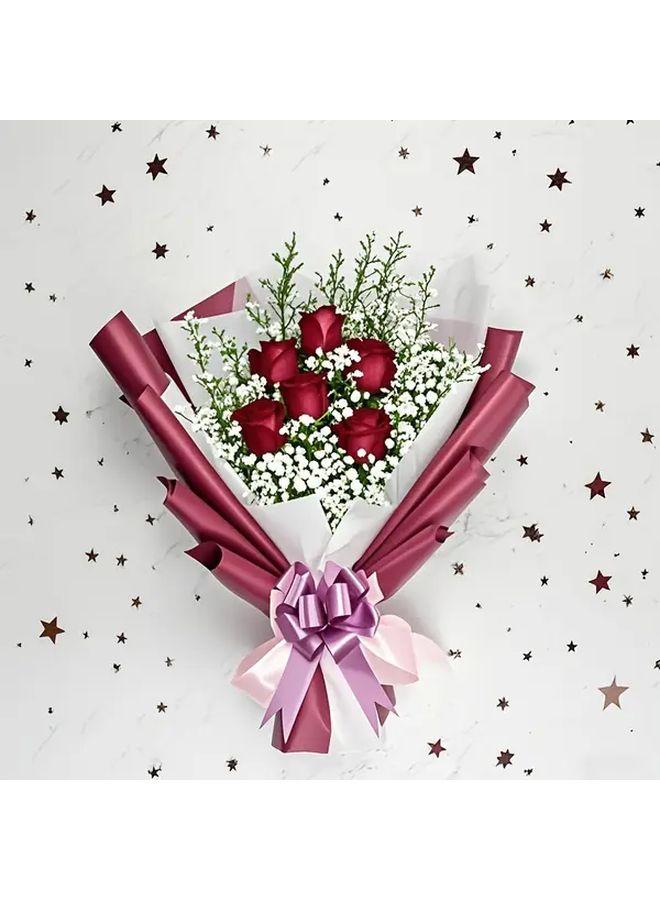 Rose Red 30pcs Large Gift Pulling Flowers 8 Inch Exquisite Gift Wrapping Holiday Bows Party Decorations For Graduation Ceremonies Birthdays Weddings Christmas Easter Valentine Mother Day Box Basket - Image 2