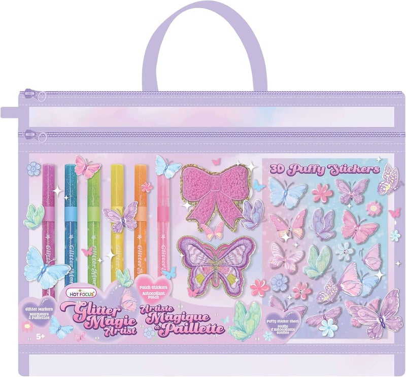 Hot Focus Glitter Magic Artist Tie-Dye Butterfly Craft Kit