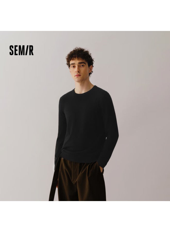 SEMIR Semir Men's Winter Machine Washable Wool Sweater Solid Color Basic Innerwear Simple Pullover 109724107105  - Image 3
