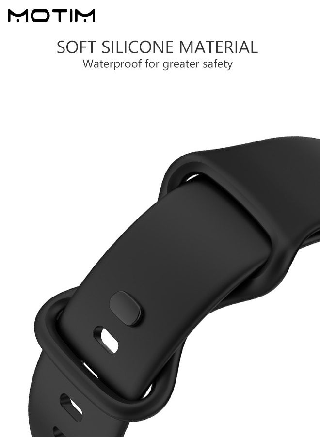 موتيم 3 حزم من الأحزمة الرياضية متوافقة مع سوار ساعة Fitbit Charge 6/5 S/M، إكسسوارات حزام ساعة بديل سيليكون ناعم مقاوم للماء لسوار Fitbit Charge 6/5  - Image 5