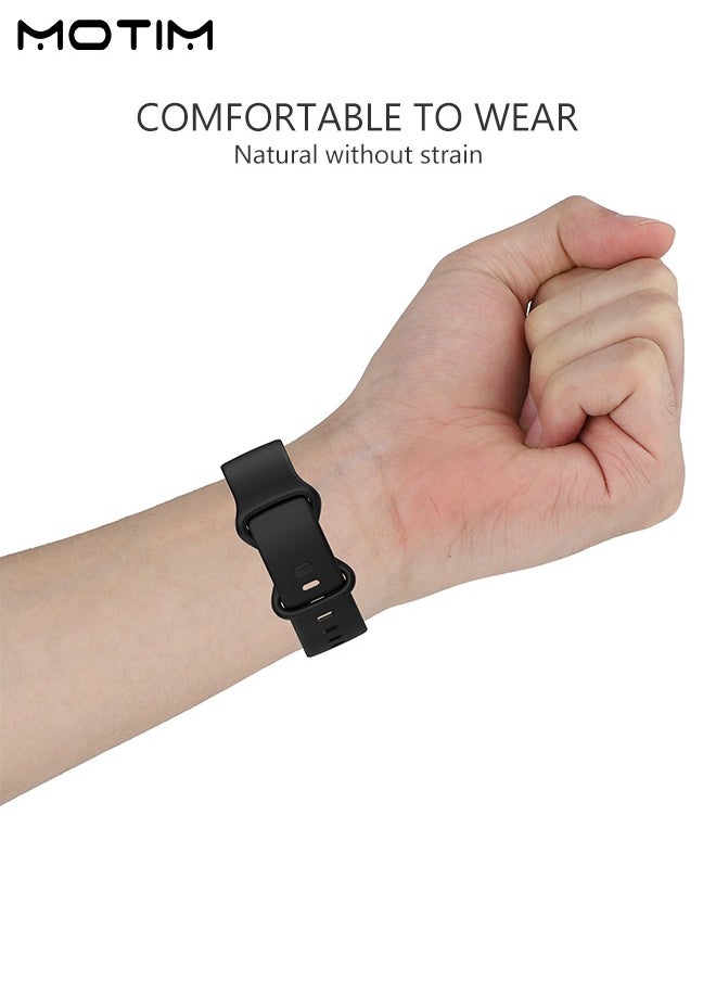موتيم 3 حزم من الأحزمة الرياضية متوافقة مع سوار ساعة Fitbit Charge 6/5 S/M، إكسسوارات حزام ساعة بديل سيليكون ناعم مقاوم للماء لسوار Fitbit Charge 6/5  - Image 4