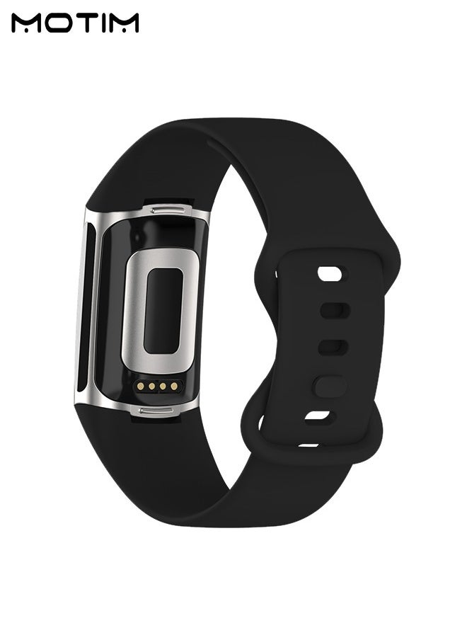 موتيم 3 حزم من الأحزمة الرياضية متوافقة مع سوار ساعة Fitbit Charge 6/5 S/M، إكسسوارات حزام ساعة بديل سيليكون ناعم مقاوم للماء لسوار Fitbit Charge 6/5  - Image 2