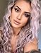 Fencca Purple Long Curly Wigs for Women Ombre Purple Wavy Curly Synthetic Wig Free Part Natural Looking Wig - Image 2