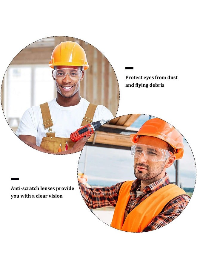 2 Pairs Clear Safety Glasses, Over Eyeglasses Goggles Clear Glasses Anti- Fog/Scratch Eye Protection Polycarbonate Protective Eyewear Safety Goggles For Shooting, Lab, Outdoor, Workplaces - Image 3