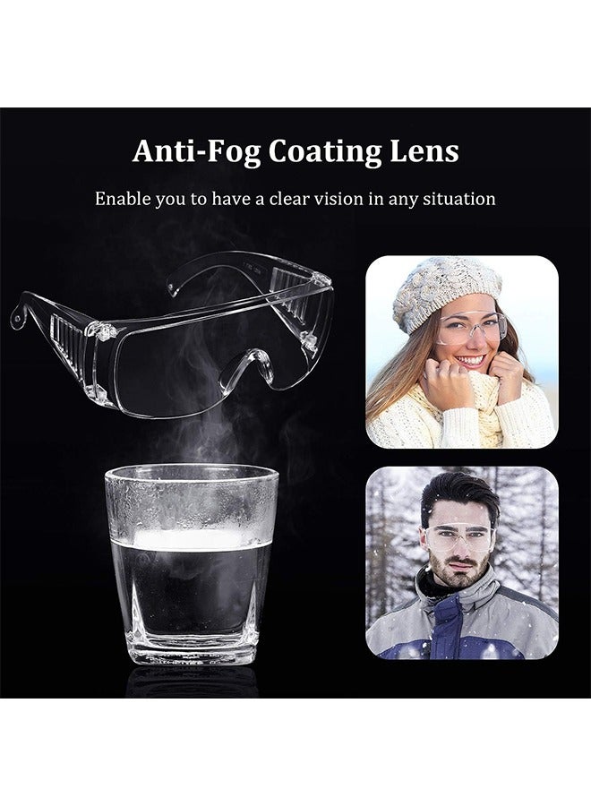 2 Pairs Clear Safety Glasses, Over Eyeglasses Goggles Clear Glasses Anti- Fog/Scratch Eye Protection Polycarbonate Protective Eyewear Safety Goggles For Shooting, Lab, Outdoor, Workplaces - Image 5