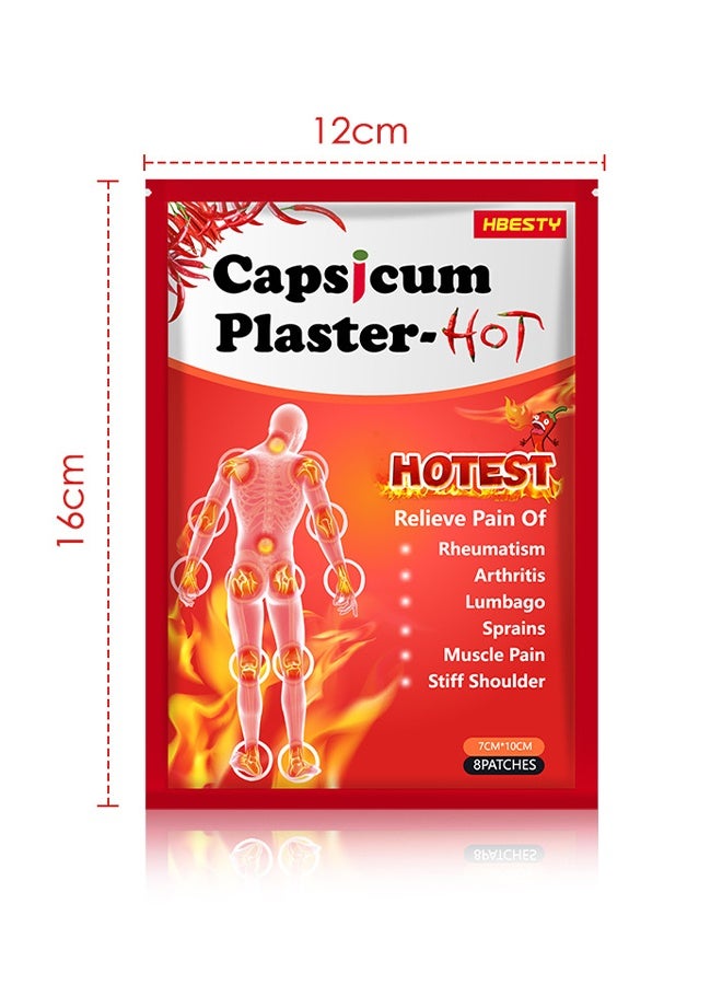 HBESTY 16 Patches Capsicum Patch Hot Patches, Tiger Patches For Pain Relief, Chinese Red Tiger Hot Capsicum Patch Ultra Strength Patches, Pain Relief Plaster Herbal Patches For Arthritis, Knee Bone, Back, Joint, Muscle Neck Pain Relieving - Image 3