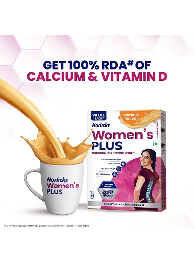Horlicks Horlicks Women'S Plus Caramel Refill Powder 750G | Health Drink For Women, No Added Sugar | Improves Bone Strength In 6 Months, 100% Daily Calcium, Vitamin D  - Image 4