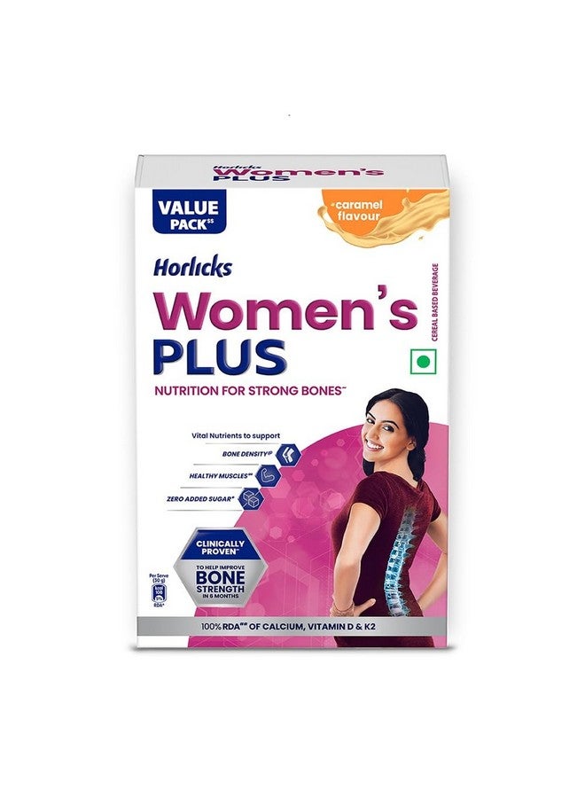 Horlicks Horlicks Women'S Plus Caramel Refill Powder 750G | Health Drink For Women, No Added Sugar | Improves Bone Strength In 6 Months, 100% Daily Calcium, Vitamin D  - Image 1
