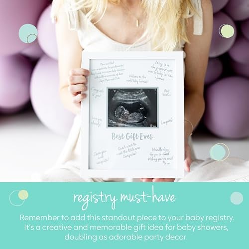 Tiny Ideas Sonogram Signature Frame - Ultrasound Picture Keepsake, Gender Neutral Baby Shower Decor, First Time Moms Pregnancy Gift, Guest Book Alternative, Ideal for Nursery, Marker Included - Image 5