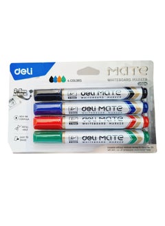 4-Piece Dry Erase White Board Marker Set Multicolour