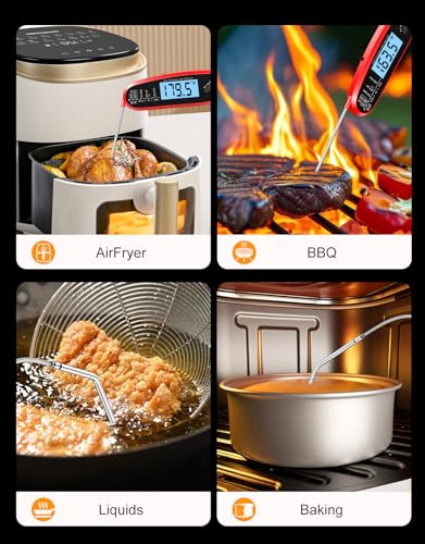 Vuwwey Instant Read Meat Thermometer Digital for Cooking & Grilling with Dual Probe, Food Thermometer for Grill Smoker Turkey BBQ Oven Candy Oil Fry, Kitchen Gadgets, Gifts Stocking Stuffers for Men - Image 5