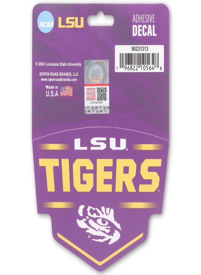 Open Road Brands Louisiana State University Badge Adhesive Vinyl Decal - Fun LSU Tigers Sticker for Car, Window, Water Bottle or Laptop - Image 1