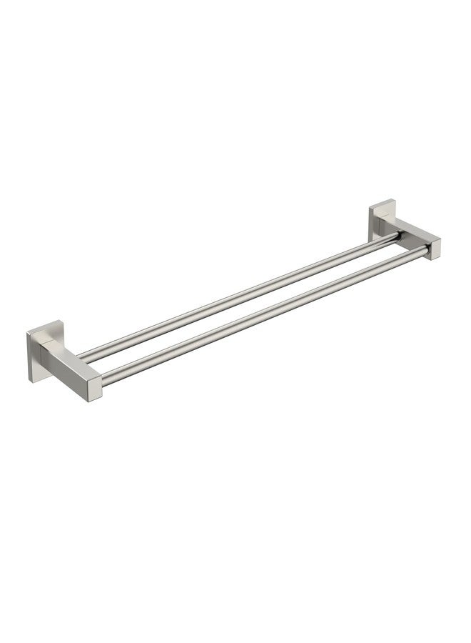 FORIOUS 24 Inch Double Towel Bar, Double Towel Racks for Bathroom Brushed Nickel, Heavy Duty SUS304 Stainless Steel Dual Towel Rail Wall Mount, Brushed Nickel - Image 1