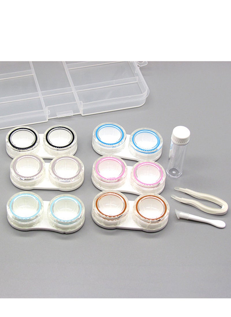 Generic - 6 Pack Contact Lens Case, Container Holder Storage Box Contact Lens Travel Kits - Image 1