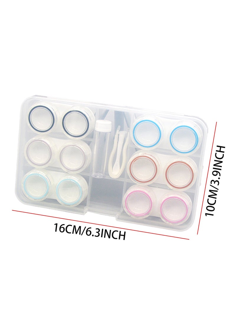 Generic - 6 Pack Contact Lens Case, Container Holder Storage Box Contact Lens Travel Kits - Image 1