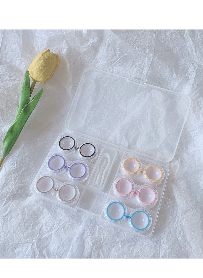 Generic - 6 Pack Contact Lens Case, Container Holder Storage Box Contact Lens Travel Kits - Image 1