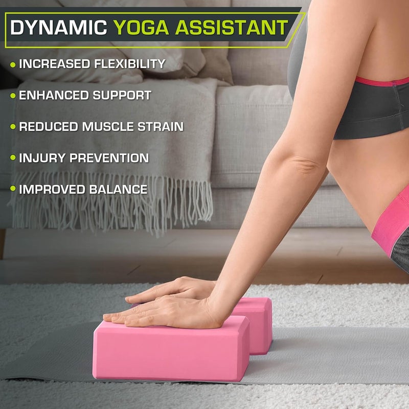 ProsourceFit Foam Yoga Blocks, High Density EVA Yoga Bricks 4”x 6” x 9” (Set of 2) - Image 5