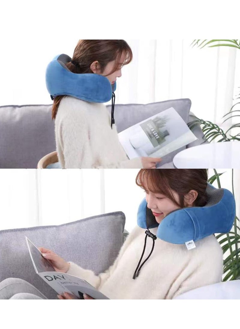 Generic - Travel Pillow U-Shape Pillow Memory Foam Travel Pillow Pure Memory Foam Neck Pillow Napping Cervical Pillow Sleeping Head Neck Support Travel Neck Pillow With Comfort Breathable Cover For Sleeping Planes Cars Office - Image 1