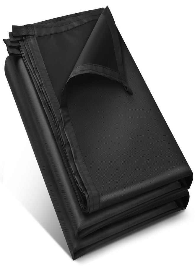 Honsaifau Waterproof Tarp Cover for Outdoor: Multi-Purpose Oxford Tarpaulin with Reinforced Webbing Loops for Camping Boat Pool Roof Tent - Durable and Tear Resistant Black (5ftx6ft) - Image 1